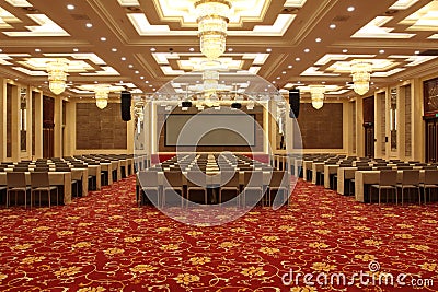 Conference hall in hotel Stock Photo