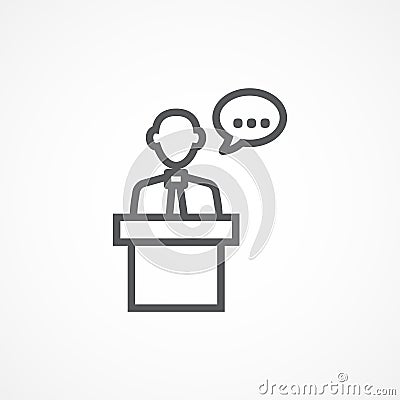 Conference icon Vector Illustration