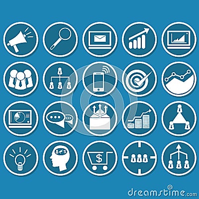 conference icons. Vector illustration decorative background design Cartoon Illustration