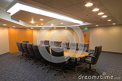 Conference meeting board room Stock Photo