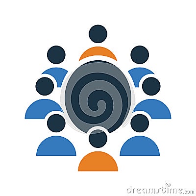 Conference, scrum meeting icon. Simple editable vector graphics Vector Illustration