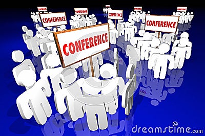 Conferences Trade Shows Attendees Registration Groups Stock Photo