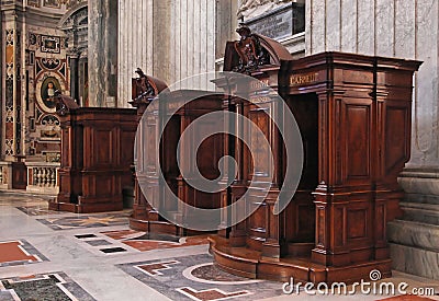 Confessional Editorial Stock Photo