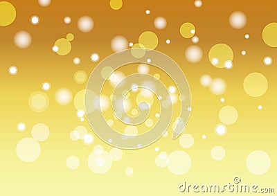 Radial background gold, light, bubbles Vector Illustration