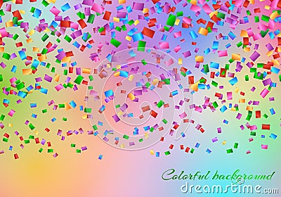 Confetti in the air backdrop Vector Illustration