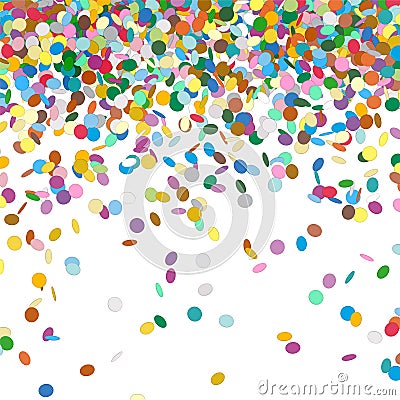 Colorful Abstract Falling Confetti with White Background Stock Photo