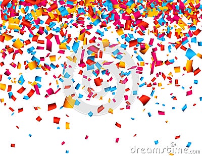 Confetti celebration background. Vector Illustration