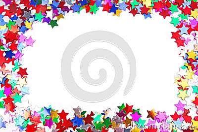 Confetti colorful frame Stock Photo