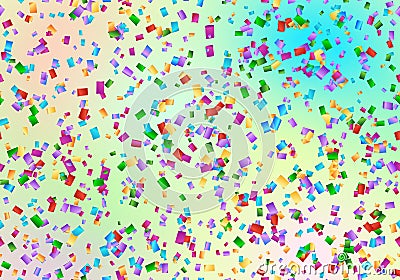 Confetti flying backdrop Vector Illustration