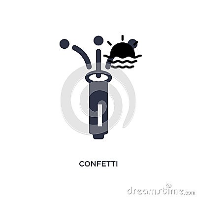 confetti icon on white background. Simple element illustration from brazilia concept Vector Illustration