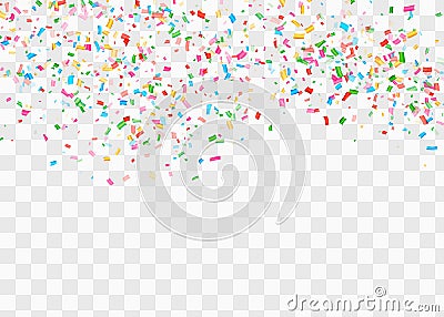 Confetti isolated. Falling confetti, birthday vector illustration Vector Illustration