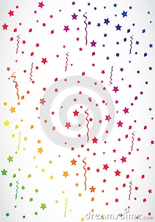 Confetti Rainbow Vector Illustration