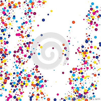 Blue Confetti Random. Red Bubble Explosion. Purple Round Random. Orange Carnival Wedding. Yellow Birthday Vector. Green Falling Ex Stock Photo