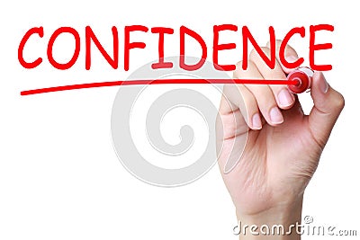 Confidence Headline Stock Photo