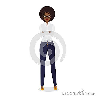 Confident african businesswoman Vector Illustration