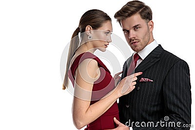 Confident amorous couple embraceing each other Stock Photo
