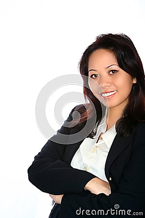 Confident Asian businesswoman Stock Photo