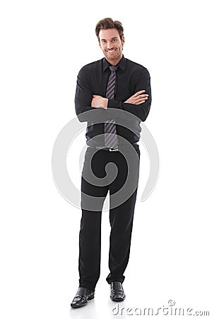 Confident businessman smiling Stock Photo