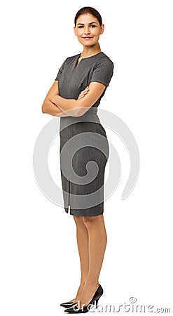 Confident Businesswoman With Arms Crossed Stock Photo