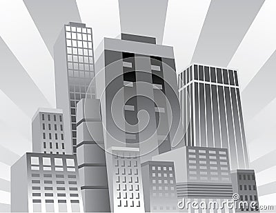 Confident City Vector Illustration