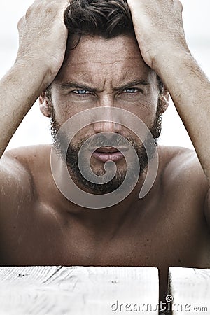 Confident Fashion Handsome Man Stock Photo