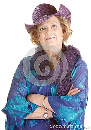 Confident and Fashionable Woman Stock Photo