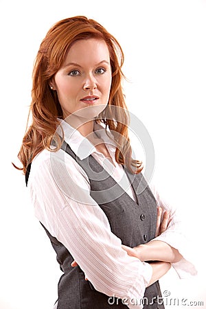 Confident female caucasian businesswoman Stock Photo