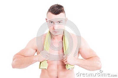 Confident fitness aerobic instructor or trainer Stock Photo
