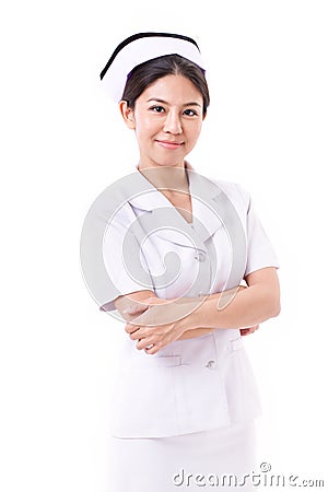 Confident nurse crossing her arms Stock Photo