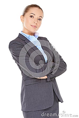Confident poised young businesswoman Stock Photo