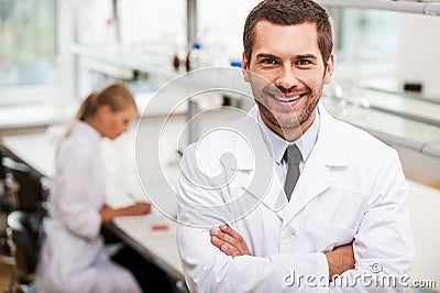 Confident scientist. Stock Photo