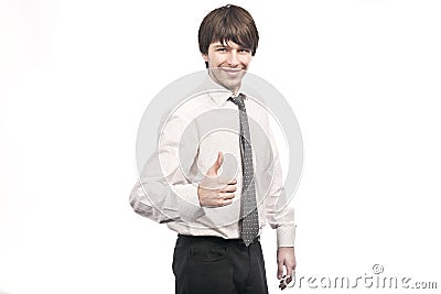 Confident smiling businessman Stock Photo