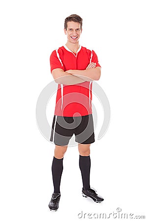 Confident Soccer Player Stock Photo