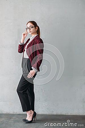 Confident teamlead successful career young woman Stock Photo