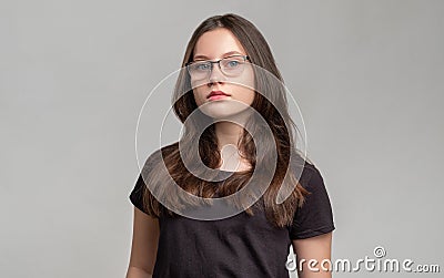 Confident woman portrait female power strong lady Stock Photo