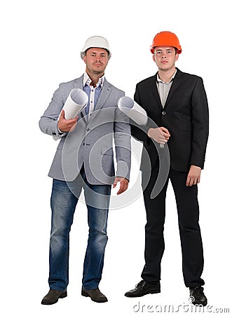 Confident young architectural team Stock Photo