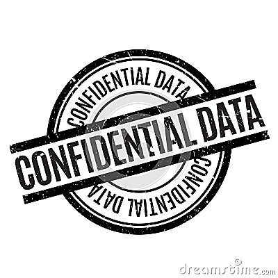 Confidential Data rubber stamp Vector Illustration