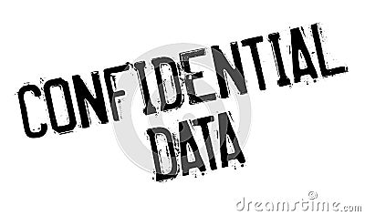 Confidential Data rubber stamp Vector Illustration