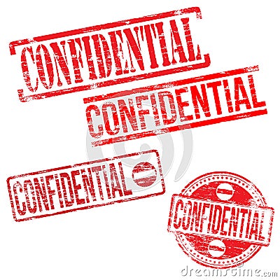 Confidential Stamps Vector Illustration