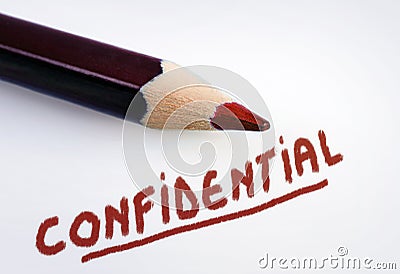Confidential word Stock Photo