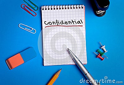 Confidential word Stock Photo