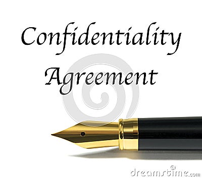 Confidentiality agreement Stock Photo