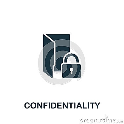 Confidentiality icon. Monochrome simple Business Intelligence icon for templates, web design and infographics Stock Photo
