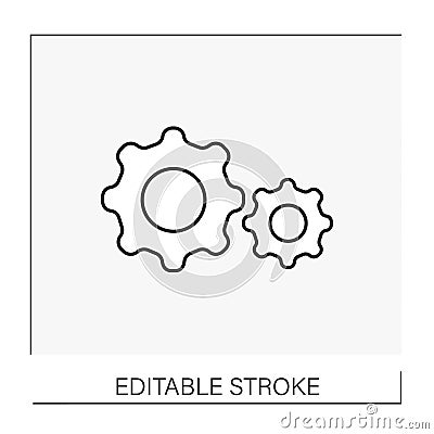 Configuration line icon Vector Illustration