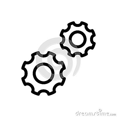 Configure vector thin line icon Vector Illustration