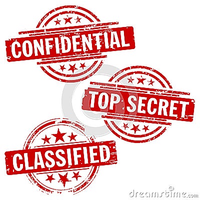 Confidential & Top Secret Stamps Vector Illustration