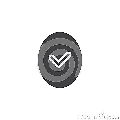 Confirm button vector icon Vector Illustration