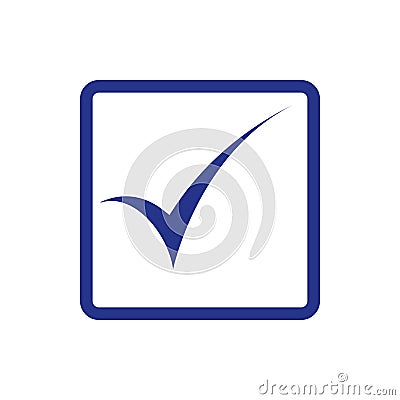 Confirm check icon stock vector illustration flat design style Vector Illustration