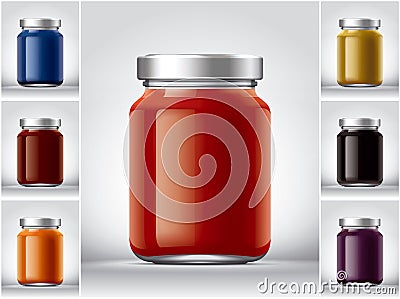 Preserving packaging Vector Illustration