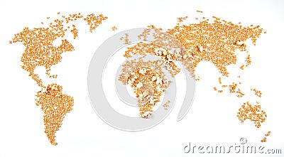 Conflict areas (corn exploding) Stock Photo